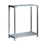 選べる幅サイズ31段階！軽量アルミ製 収納ラック2段 棚板奥行36cm 高さ100cm 幅バリエーション 30～180cm (30cm)