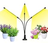 bseah 屋内植物育成ライト、フルスペクトル LED 育成ライト、3/9/12 時間タイマー、調整可能な LED ビーズ、クリップオン デスクトップ デザイン。