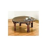 焼き杉調ちゃぶ台(ローテーブル) 【丸型/直径80cm】 木製