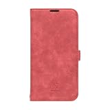 NATURAL design iPhone 17 用 ケース 手帳型 スエード ストラップ付 STYLE NATURAL (レッド)