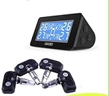 Hain@ Auto Wireless Solar Energy TPMS Tire Pressure Monitor System with 4 Internal Replaceable Batte