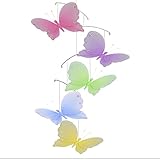 バタフライモバイルJewelナイロンメッシュButterflies Mobilesデコレーション装飾赤ちゃん保育園寝室、女の子ルーム天井装飾、誕生日パーティー、ベビーシャワー、ベビーベッドモバイル、ベ