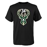 Giannis Antetokounmpoミルウォーキーバックス# 34 NBA Youth Player Tシャツブラック ブラック