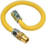 Plumb Shop Brasscraft CSSC12E-48P 3/4-Inch MIP x 3/4-Inch FIP x 48-Inch Gas Connector, (5/8" OD, 1/2