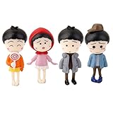 【ノーブランド品】ガーデンDIY 盆栽 ドールハウス ミニチュア マイクロ 風景 装飾品 アクセサリー 庭の装飾 インテリア 4個 女の子 ドールハウスの装飾