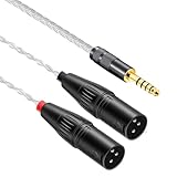 ipovoq xlr 4.4 mm 変換 ケーブル 4.4 mm to dual xlr 4.4mm バランスケーブル 1.2M 4.4 mm 5 極 変換 xlr cable xlr キャノン オーディオ ケーブル 4.4mm xlr オス x2 4.4 mm ケーブル 4.4 xlr 変換 xlr 4.4 mm ケーブル 単結晶銅 ケーブル 延長 コード 1.2メートル