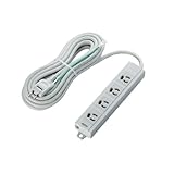エレコム 電源タップ 3ピン 4個口 スイングプラグ マグネット付き 5m グレー T-T06-3450LG/RS
