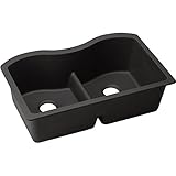 エルケイ住宅用elxulb3322ca0エルケイクォーツLuxeダブルボウルアンダーマウントシンクAqua Divide、キャビア、33 " x 20 " x 9 – 1 / 2 "