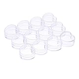 Housweetyマルチカラー カラフルプラスチックビーズケース 収納ボックス 12点セットサイズ：32x30mm