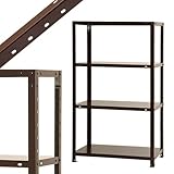 スマートラック NSTR-444 幅70×奥行30×高さ120cm 4段 ブラウン 40kg/段