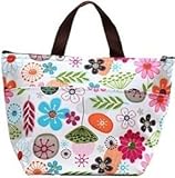 【★送料無料★】【★20%OFF セール！★】保冷・保温 トートバッグ カラフル花柄 保冷　温 トートバッグ カラフル花　 安心 安全 ガード 転倒 保護 バッグ 便利 買い物 エコ 超軽量 かばん 