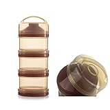 Baby Snack Container - Stackable Formula Dispenser and Snack Container (BPA Free) (Brown) by goodbuy