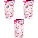 arau.アラウ 洗たく用せっけん 詰替用 1L 無添加 洗濯せっけん 植物性 天然成分 液体せっけん ドラム式対応 高洗浄力 赤ちゃん やわらか仕上げ ナチュラル 素肌にやさしい (1L×3パック)