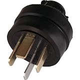 アメリカン電機:アメリカン電機 平刃形 ゴムプラグ 接地3P30A250V R342 型式:R342