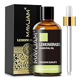 MAYJAM エッセンシャルオイル レモングラス 100ml アロマオイル 精油 天然100% レモングラスオイル アロマ ディフューザー／加湿器用 芳香用 プレゼント