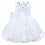 （フィーショー)FEESHOW ガールズワンピース 子供ドレス ベビーシフォン レース フォーマル洋装 入園式 発表会 結婚式 春夏 可愛い ジュニアノースリーブドレス アイボリー 90