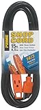 Prime Wire & Cable EC890715 15-Foot 14/3 SJT 3-Outlet Indoor Shop and Utility Extension Cord, Black 