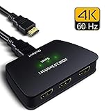 HDMIスイッチ3x1切替器、HDMI2.0b 3 HDR 4K60HZ(電力は必要ありません)