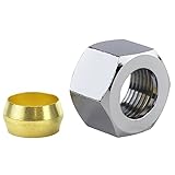 LASCO 17-6135 3/8-Inch Compression Chrome Plated Brass Nut and Sleeve [並行輸入品]