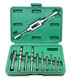ドリル エキストラクター 折れた ネジ 潰れた ナット 外し 逆タップ 工具 11セット (ライトグリーン)