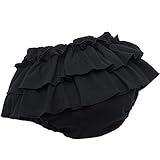 【日本製】プラチナムベイビー 2段フリルブルマ スカート★フライス綿100％ (ブラック)