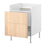 IKEA(イケア) FAKTUM ネクスス バーチ材突き板 79890616 ベースキャビネット(引き出し×1) DOMSJ?/ ドムショー シンク用、ネクスス バーチ材突き板