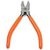 TotaLohan ミニ 強力ニッパー 薄刃 ステンレス製 がま口 電工用ニッパー バネ付 160mm