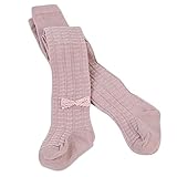 タイツ キッズ ニット レギンス コットン 選べる 0-8歳 5色 足付き 子供タイツ 柔らかい 可愛い hibote ピンク 6-12ヶ月