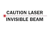 Brady 25274 Plastic Radiation & Laser Sign, 7" X 10", Legend "Caution Laser Invisible Beam" [並行輸入品]