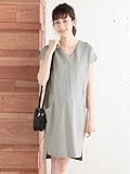 Angeliebe エンジェリーベ マタニティ ワンピース 授乳口付き 接触冷感 コールド タッチ ポンチ コクーン ワンピ 妊婦服 産前 産後 半袖 L グレー 21938 21938170