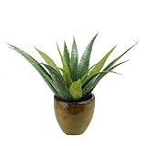 16" Artificial Green Agave Succulent Plant in a Decorative Brown Pot