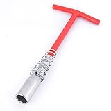 uxcell スパークプラグレンチ　クロムバナジウム鋼　プラスチック　レッド　シルバートーン