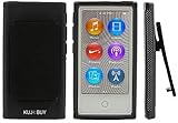 iPod ブラックベルトクリップ TPUラバースキンケースカバー Apple iPod Nano 第7世代 7G 7用
