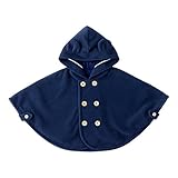 赤ちゃんの城 マント ダブルボタン ネイビー
