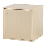 インテリア 家具 便利 おしゃれ 扉付きラック/ユニットBOX1D (コンビネーションラック) 幅39cm×高さ39cm UNB-1D-1NA ナチュラル