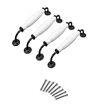 4pcs引き出しノブ, YIFAN Dresser Pullsヴィンテージスタイルセラミックハンドルのドアキャビネット食器棚ワードローブ Hole distance 6.3inch A1Z114731