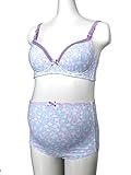 マタニティぼかしドットブラトップ＆ショーツセット　授乳機能付 (Ｍ, ミント)