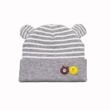 Zhhyltt ベビーハット Baby Boys Girls Striped animal model Cap Soft Knitted Beanie Newborn Hat