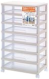 サンコープラスチック 小物収納7段 ストッキー 幅41.3×奥31×高74.5cm ソフトベージュ