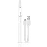 HECCO CBD 電子たばこ本体 510CBDリキッド ヴェポライザーベイプペン型 ペンタイプ VAPEベイプ スターターキット 510規格 自動吸引 大容量 type-c (ホワイト)