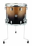 Pacific Drums PDCB1416TTNC 14 x 16 Inches Floor Tom with Chrome Hardware - Natural to Charcoal Fade 