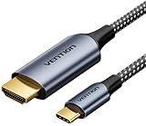 VENTION USB-C to HDMI-A ケーブル 4K 60Hz 映像出力 Type-C 変換 HDCP対応 アルミニウム合金 コットン編組 グレー (1m)
