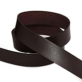 日本紐釦貿易(Nippon Chuko) 本革 ヌメ革テープ 25mm巾×2m切売カット col.4焦茶 MTLS1025-4-2M クラフト レザークラフト 革テープ