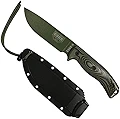 ESEE-6 1095 カーボンスチールODグリーンブレード、ODグリーン/ブラックG10 3Dハンドル、ブラックシース