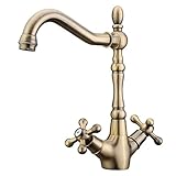 Beho-クラシック スタイル アンティーク銅キッチン洗面寒さとホット混合水栓