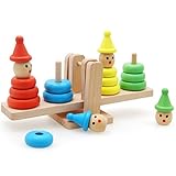 [ドリーマー]　バランスゲーム　シーソーゲーム　形合わせ　型はめ　はめこみ　数学玩具　　早期開発　算数　積み木　立体パズル　お人形　可愛い　棒さし　おもちゃ　木製　出産祝い　贈り物