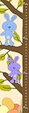 Green Leaf Art Growth Chart, Bunnies on Tree [並行輸入品]