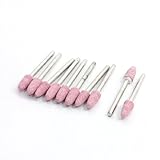 uxcell ダイヤモンドビット　研削工具 3mm シャンク 6mm 円錐 研磨 砥石 10個入り