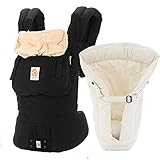 公式セール エルゴ 福袋 インサートセット 在庫限り Ergobaby 【正規代理店2年間保証付】 ブラック＆キャメル スペシャルセット　（インサート2 ナチュラル付き）