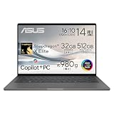 ASUS ノートパソコン Zenbook SORA UX3407RA 14インチ Qualcomm Snapdragon X Elite X1E-78-100 メモリ32GB SSD 512GB Windows 11 バッテリー駆動 29時間 重量 980g Type-C給電対応 有機ELパネル搭載 Copilot+PC AI PC アイスランドグレー UX3407RA-HA32570GR